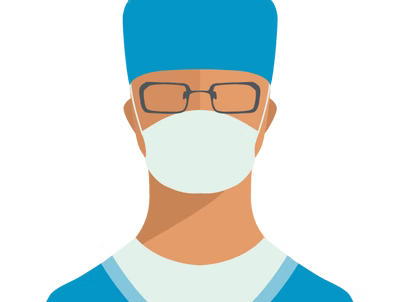 Computer vector illustration of a medical professional